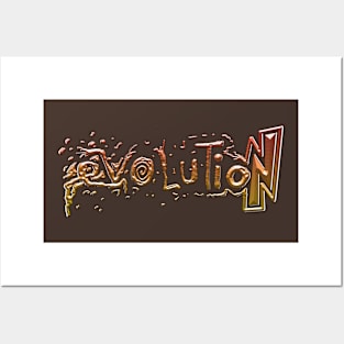 evolution themed graphic design by ironpalette Posters and Art